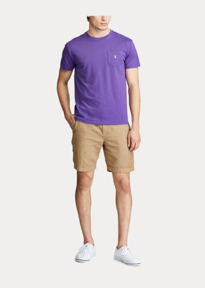 Playeras Polo Ralph Lauren Hombre Morados - Classic Fit Pocket - MGFSI4658